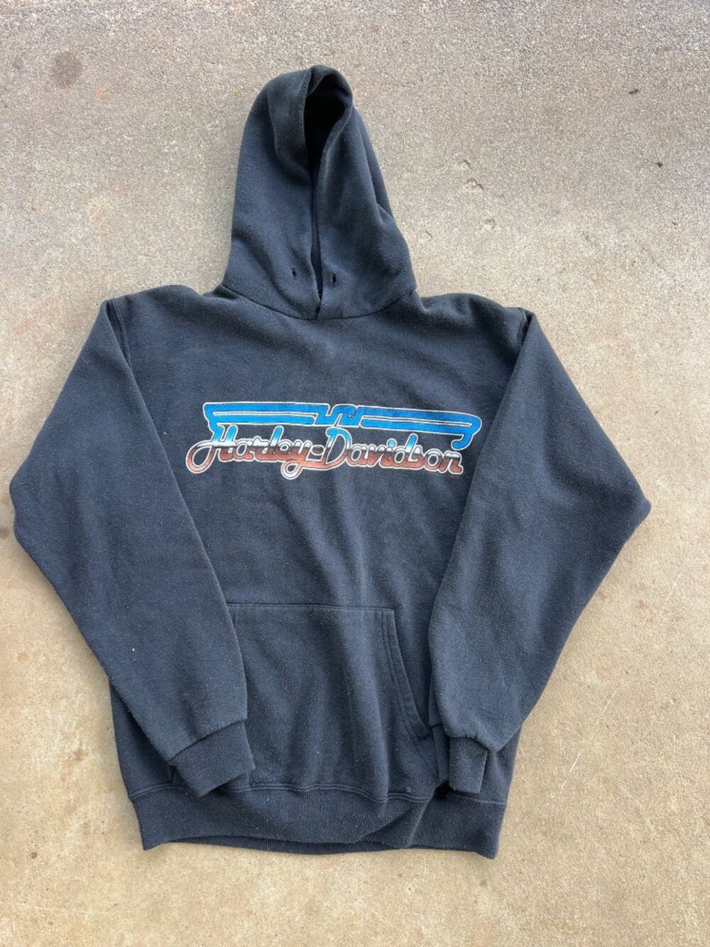 Vintage Harley-Davidson Roanoke Valley Hoodie Black Medium Pullover B4